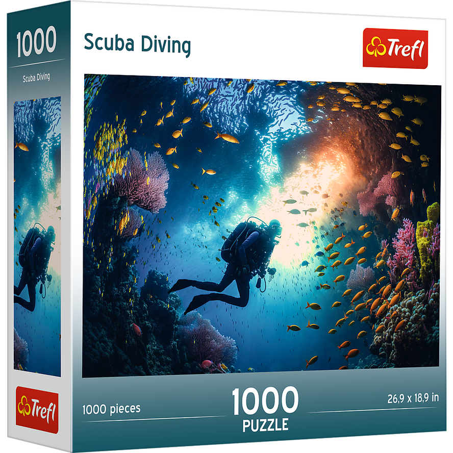 Trefl Red 1000 Piece Puzzle - Scuba Diver