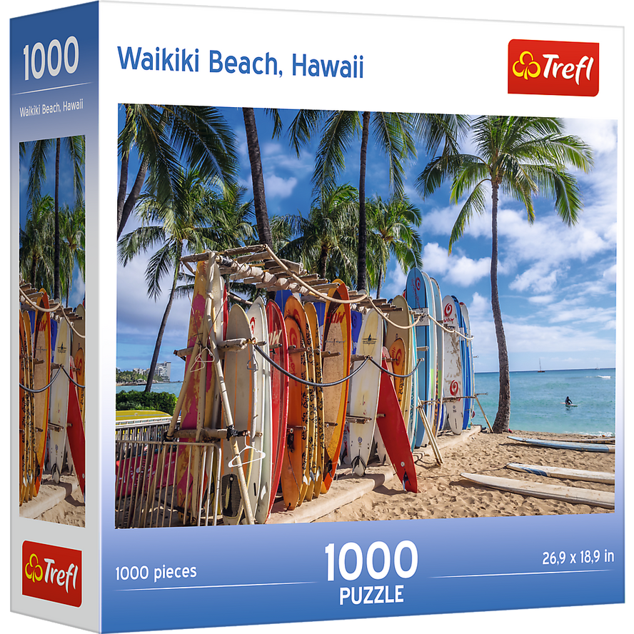 Trefl Red 1000 Piece Puzzle - Waikiki Beach