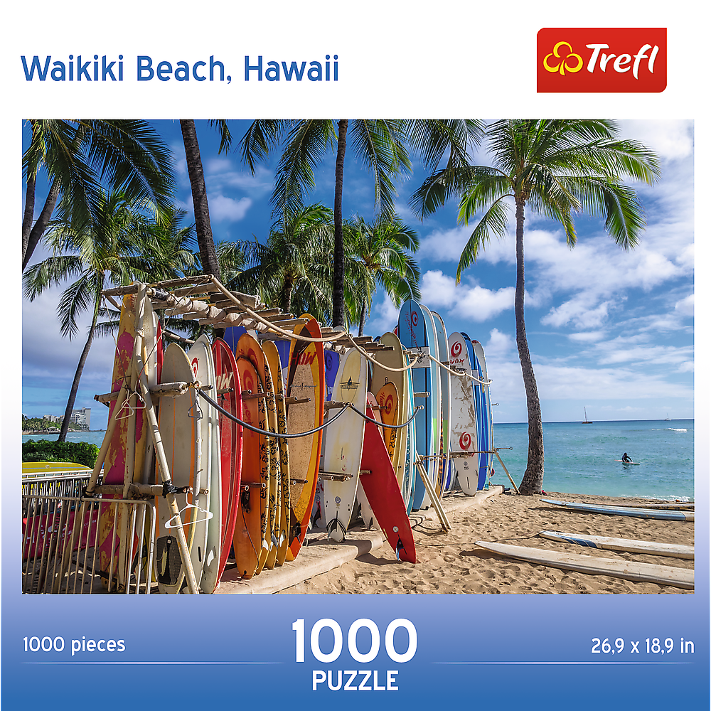 Trefl Red 1000 Piece Puzzle - Waikiki Beach