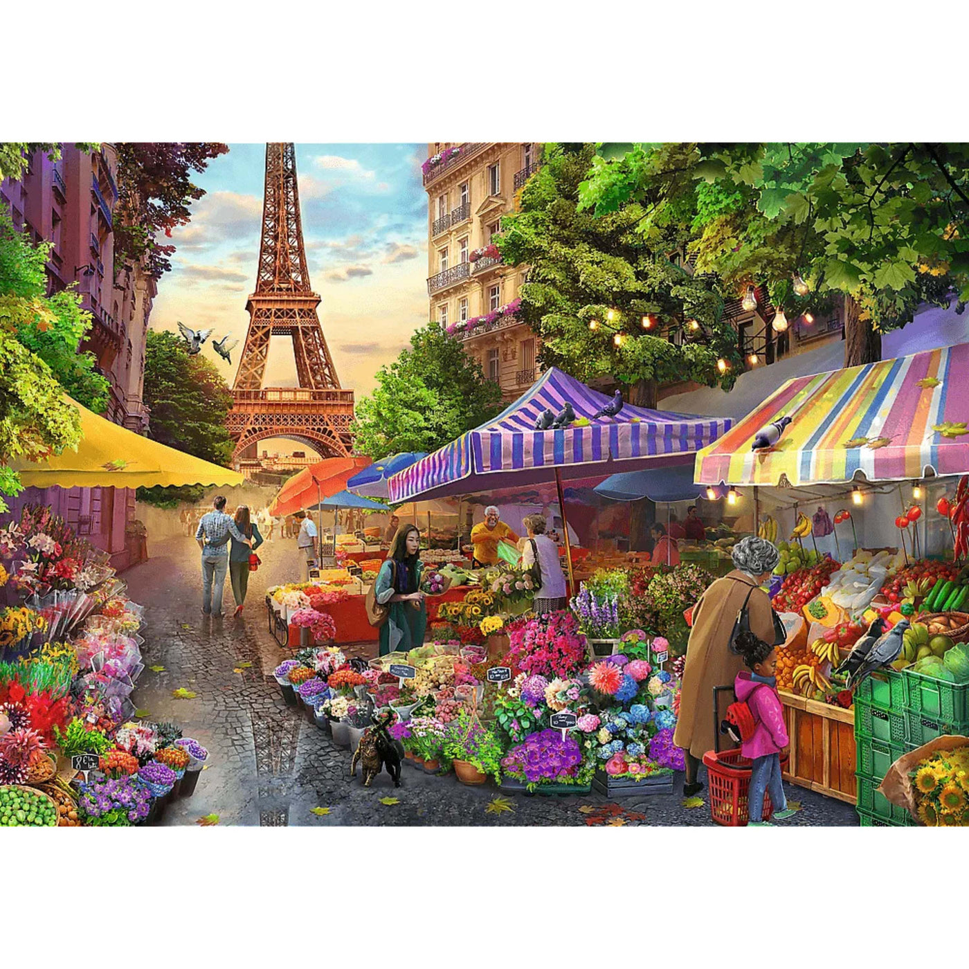 Trefl Premium Plus Flower Market Paris 1000 Piece Puzzle