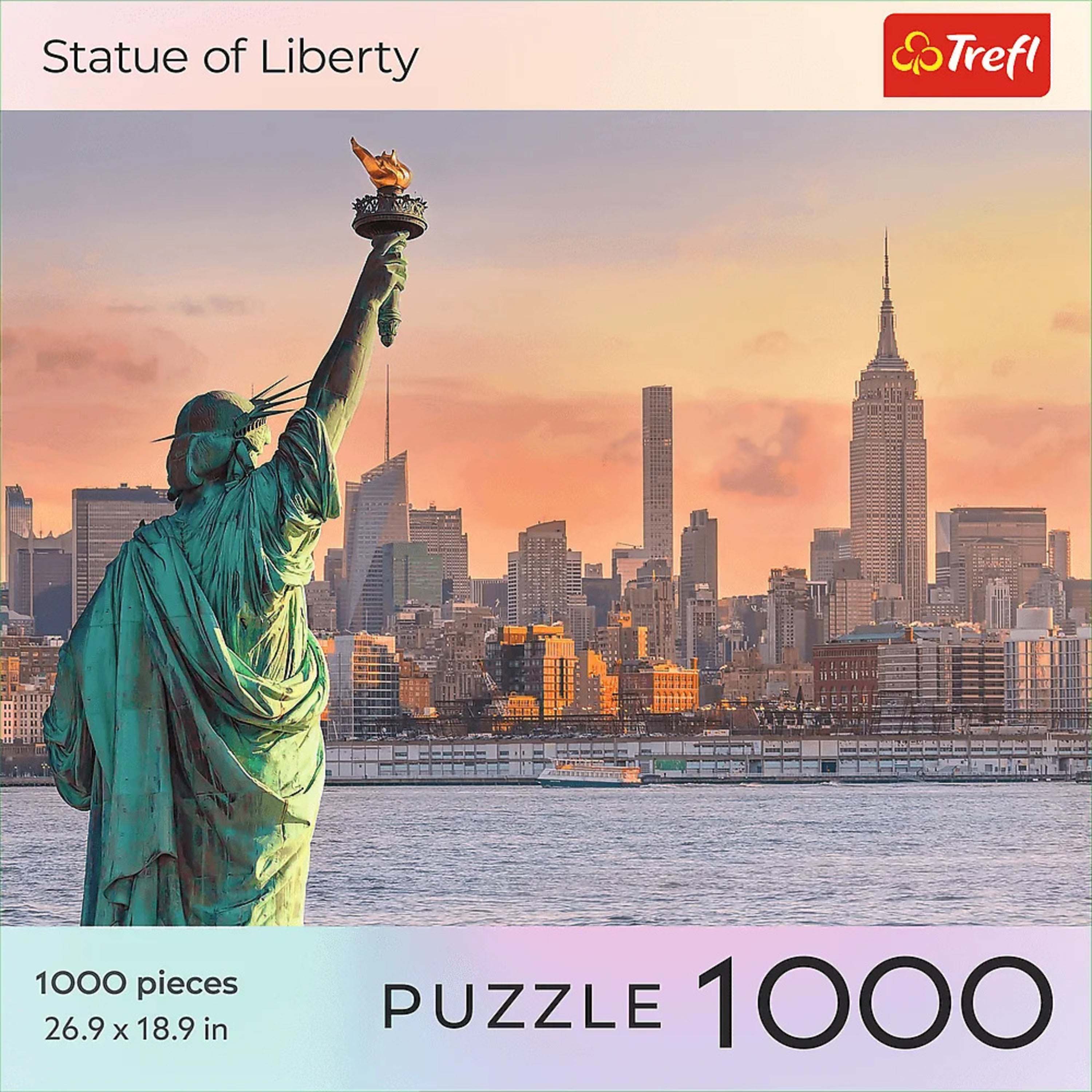 Trefl Red 1000 Piece Puzzle - National Parks Statue of Liberty