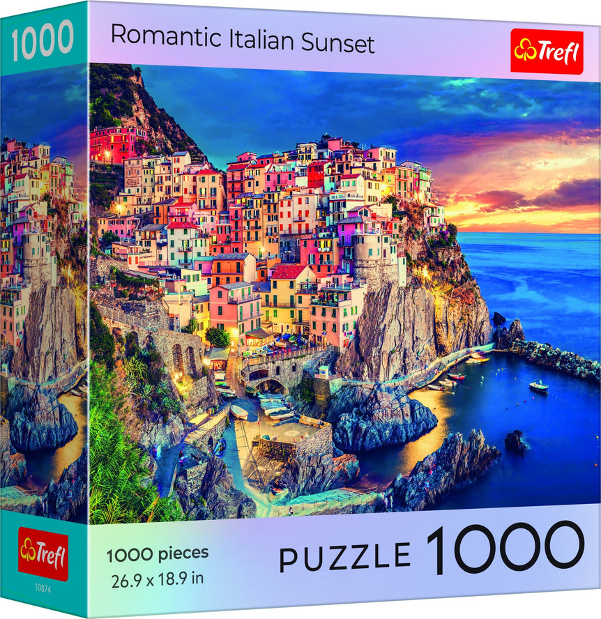 Trefl Red 1000 Piece Puzzle - Romantic Italian Sunset