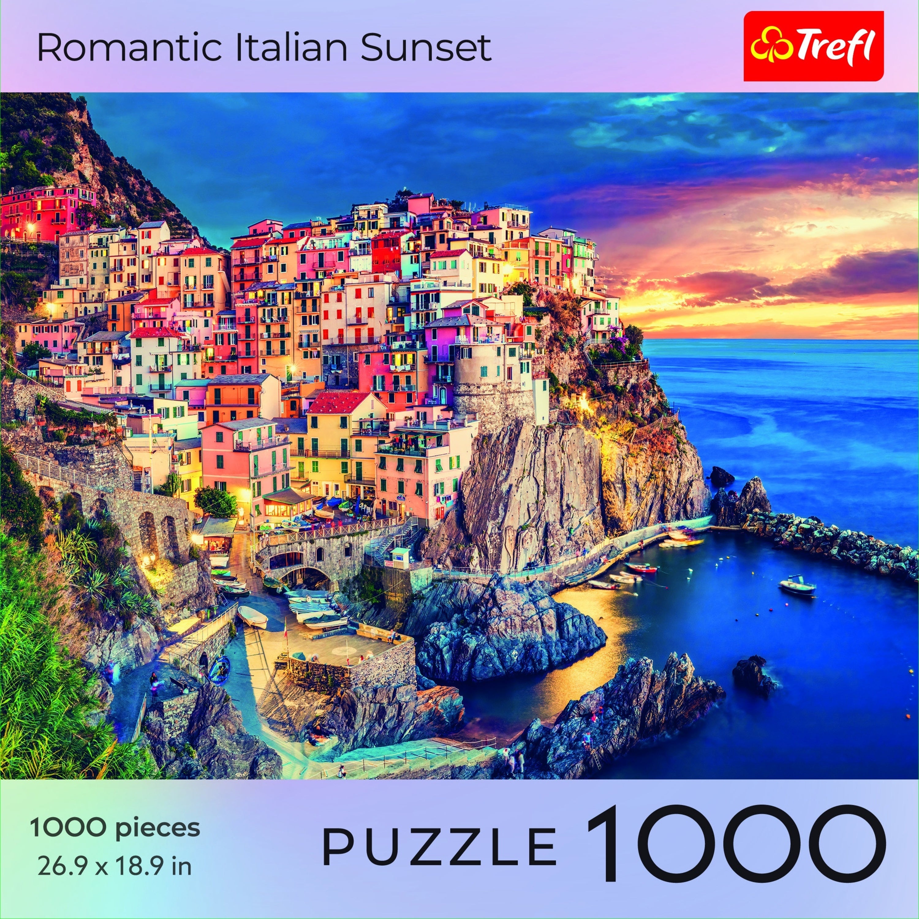 Trefl Red 1000 Piece Puzzle - Romantic Italian Sunset