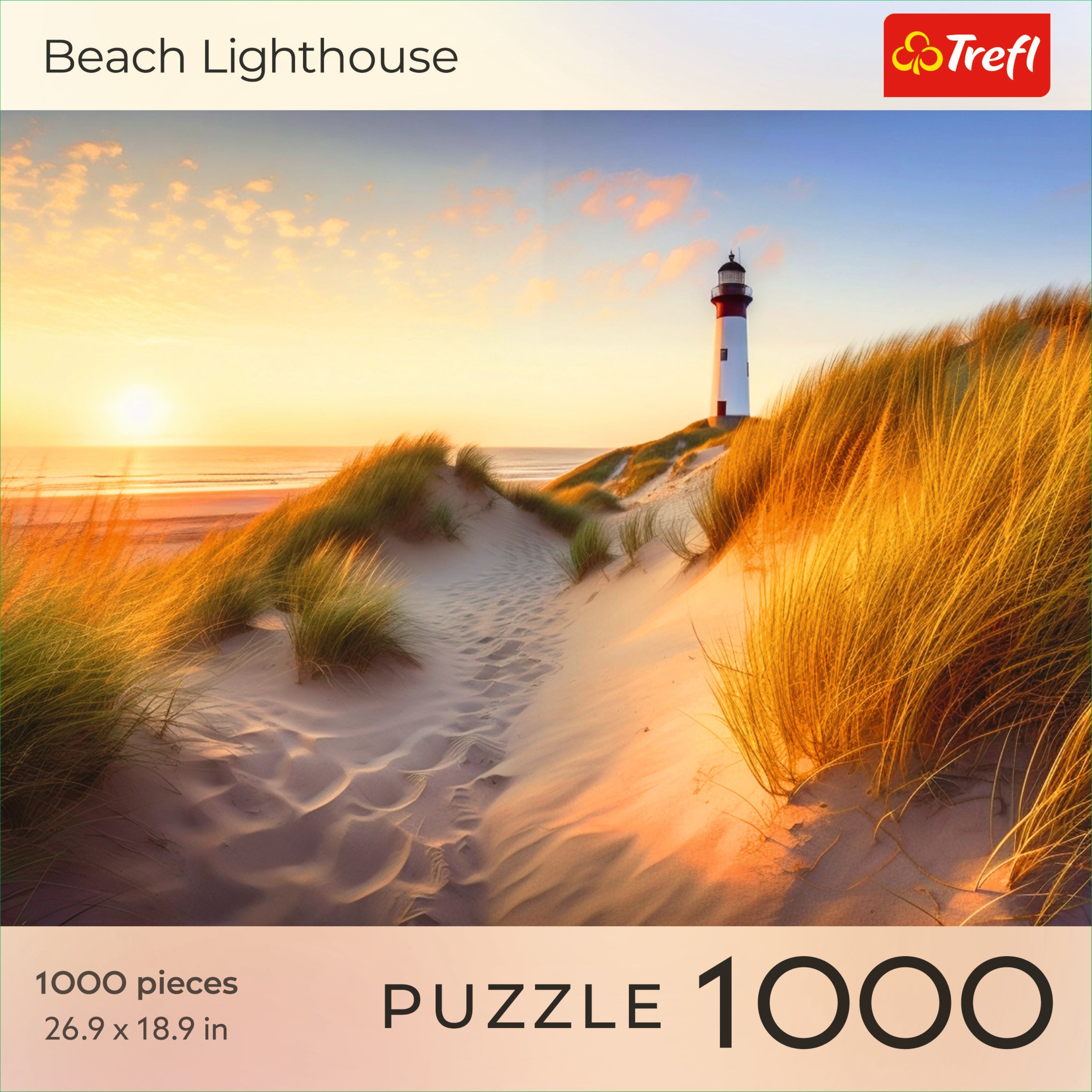 Trefl Red 1000 Piece Sunset Beach Lighthouse