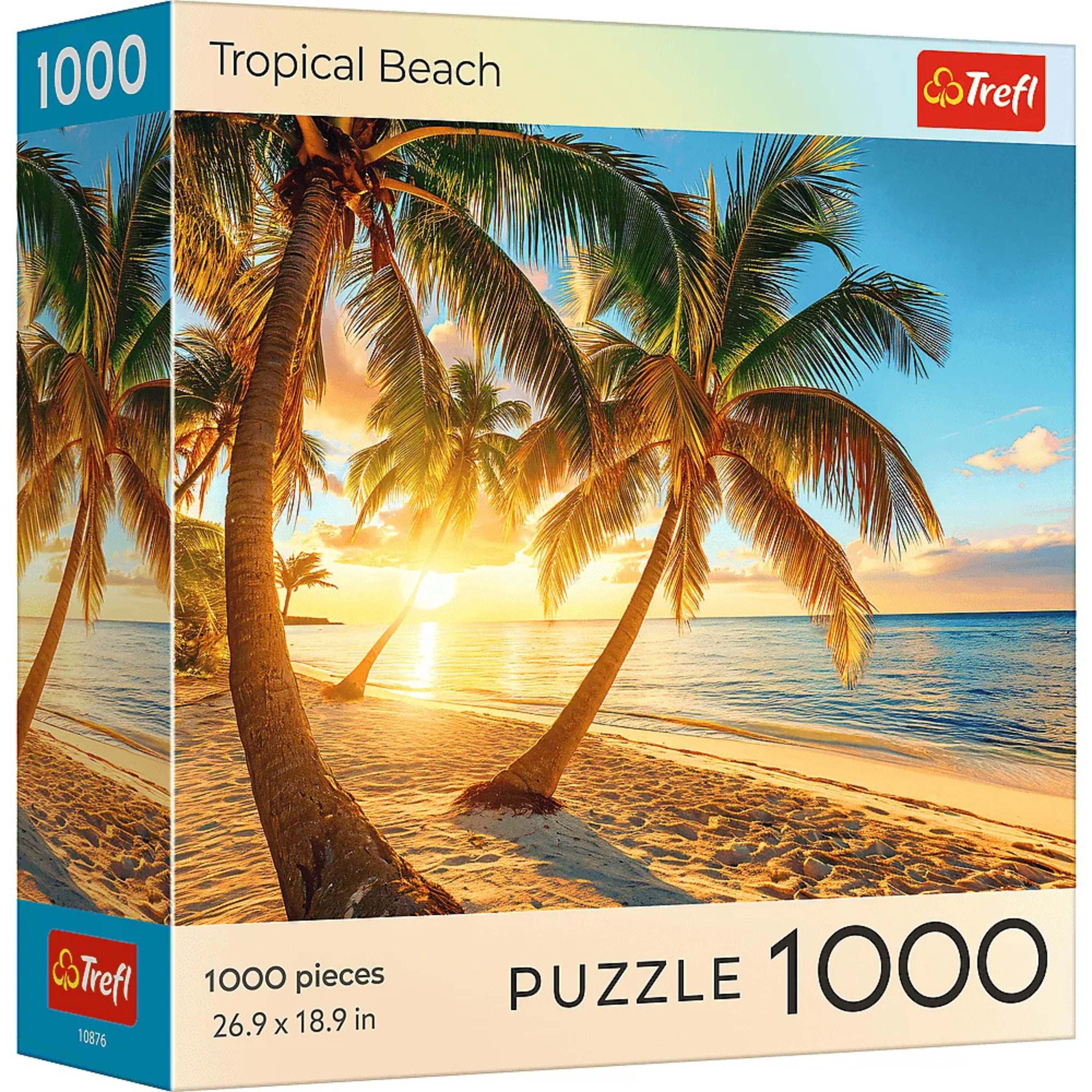 Trefl Red 1000 Piece Puzzle - Sunset Tropical Beach