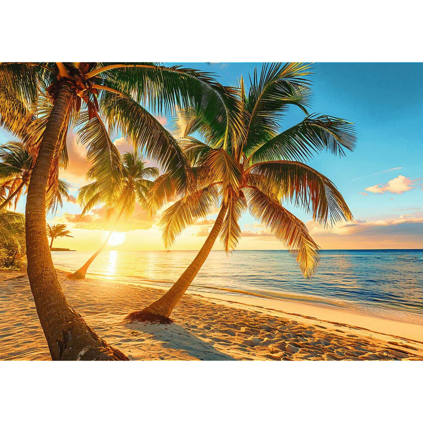 Trefl Red Sunset Tropical Beach 1000 Piece Puzzle