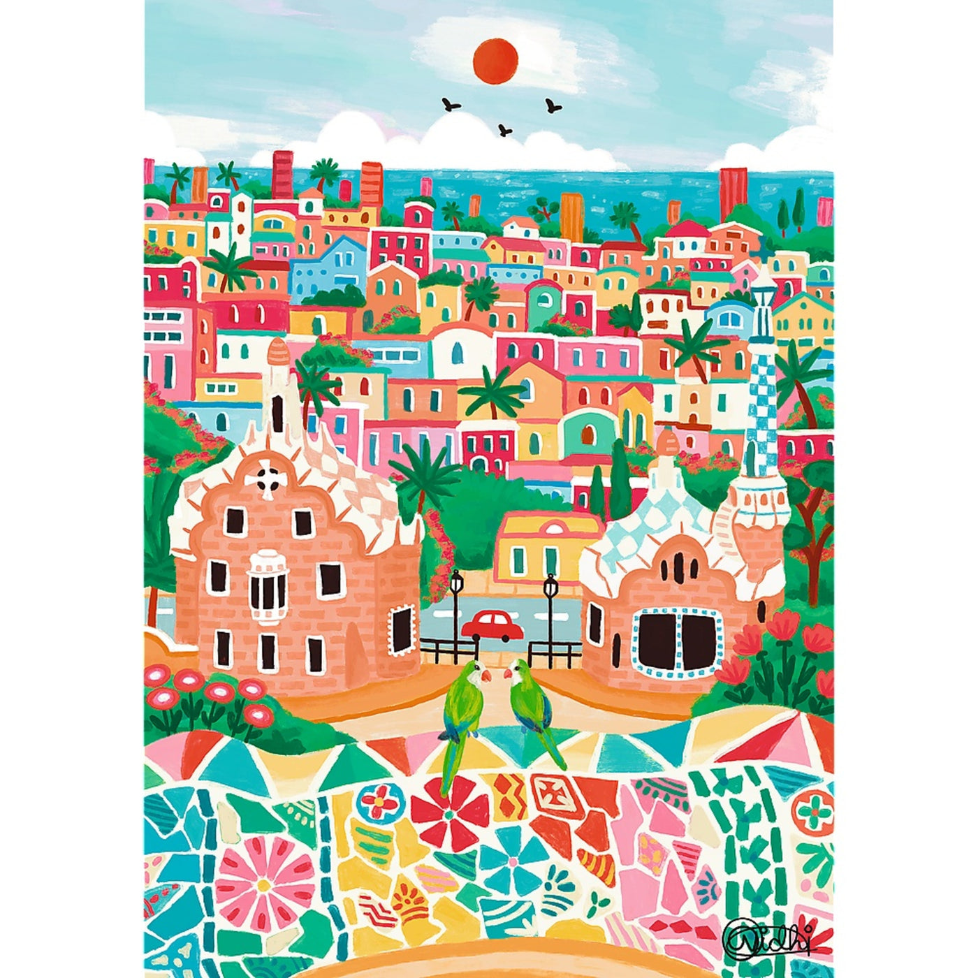 Trefl Premium Plus The Art of Color Barcelona, Spain 1000 Piece Puzzle