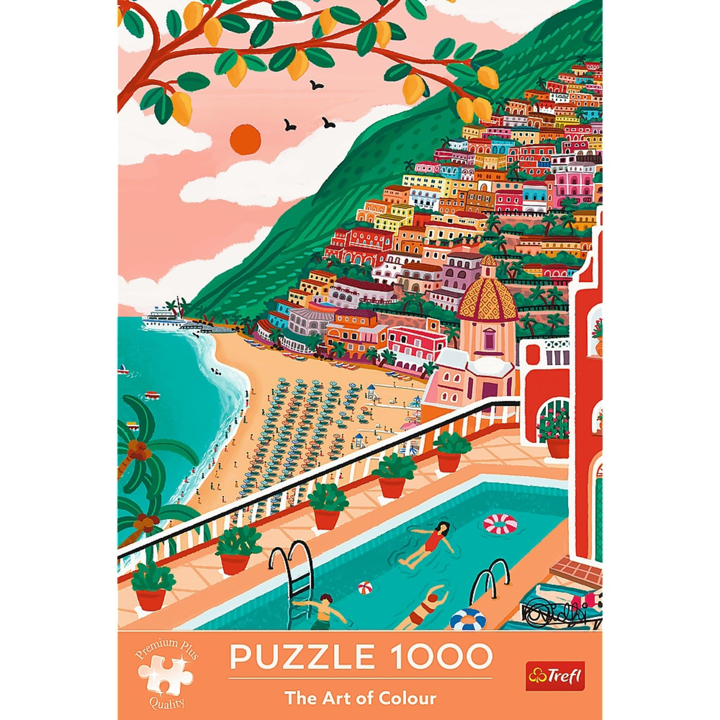 Trefl Premium Plus The Art of Color Positano, Italy 1000 Piece Puzzle
