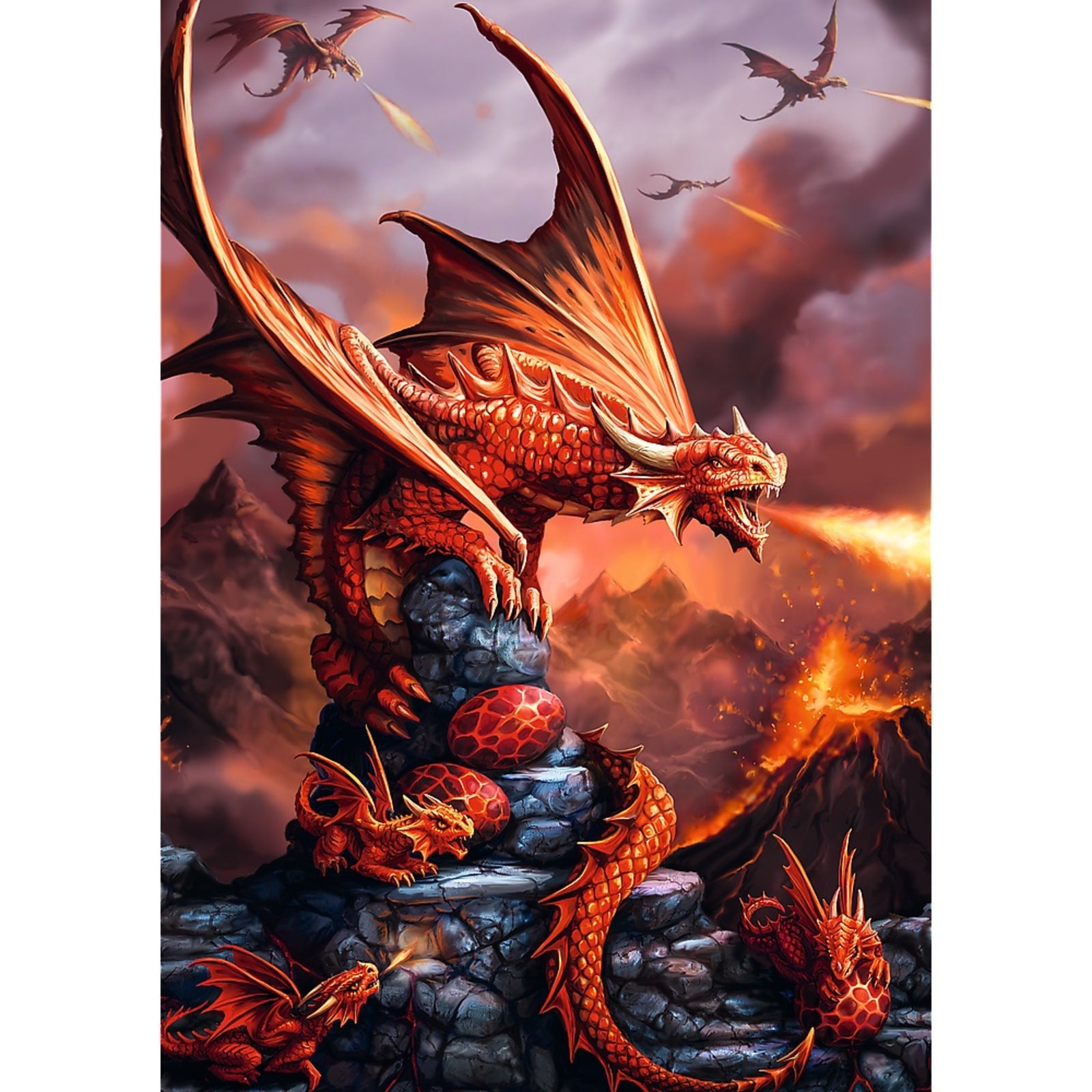 Trefl Premium Plus 1000 Piece Puzzle - Anne Stokes Fire Dragon