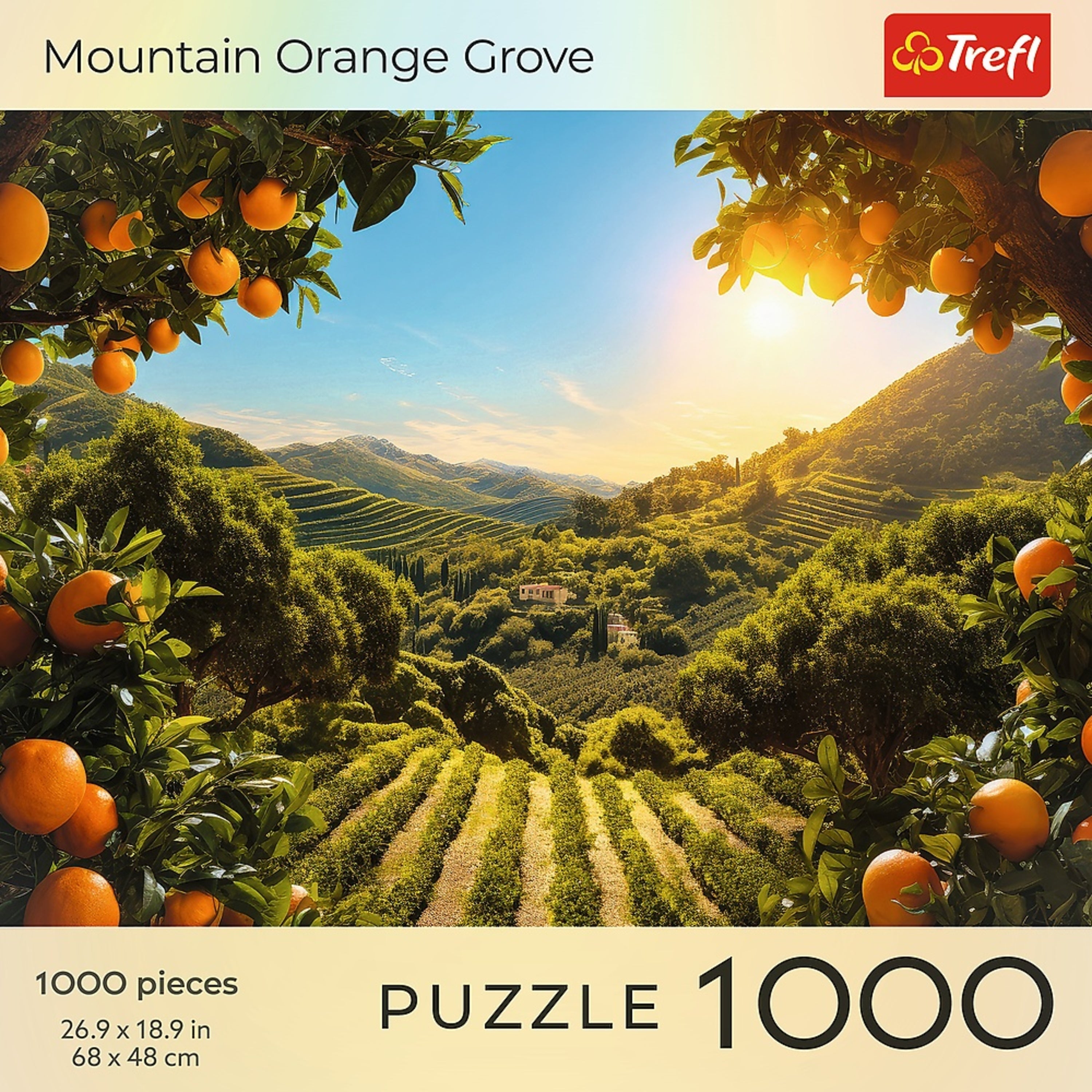 Trefl Red 1000 Piece Puzzle - Sunsets - Mountain Orange Grove