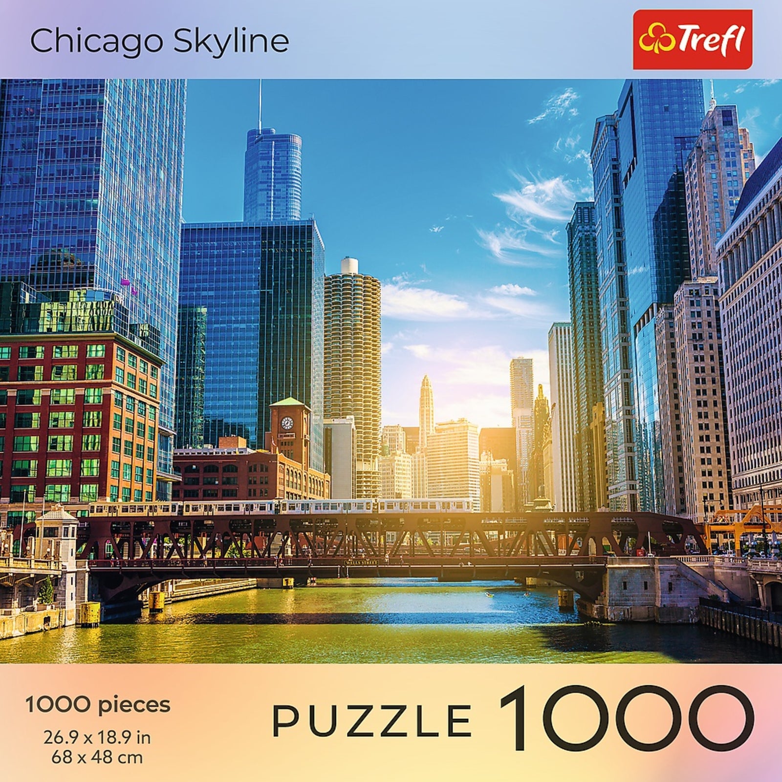 Trefl Red 1000 Piece Puzzle - Cities - Chicago Skyline