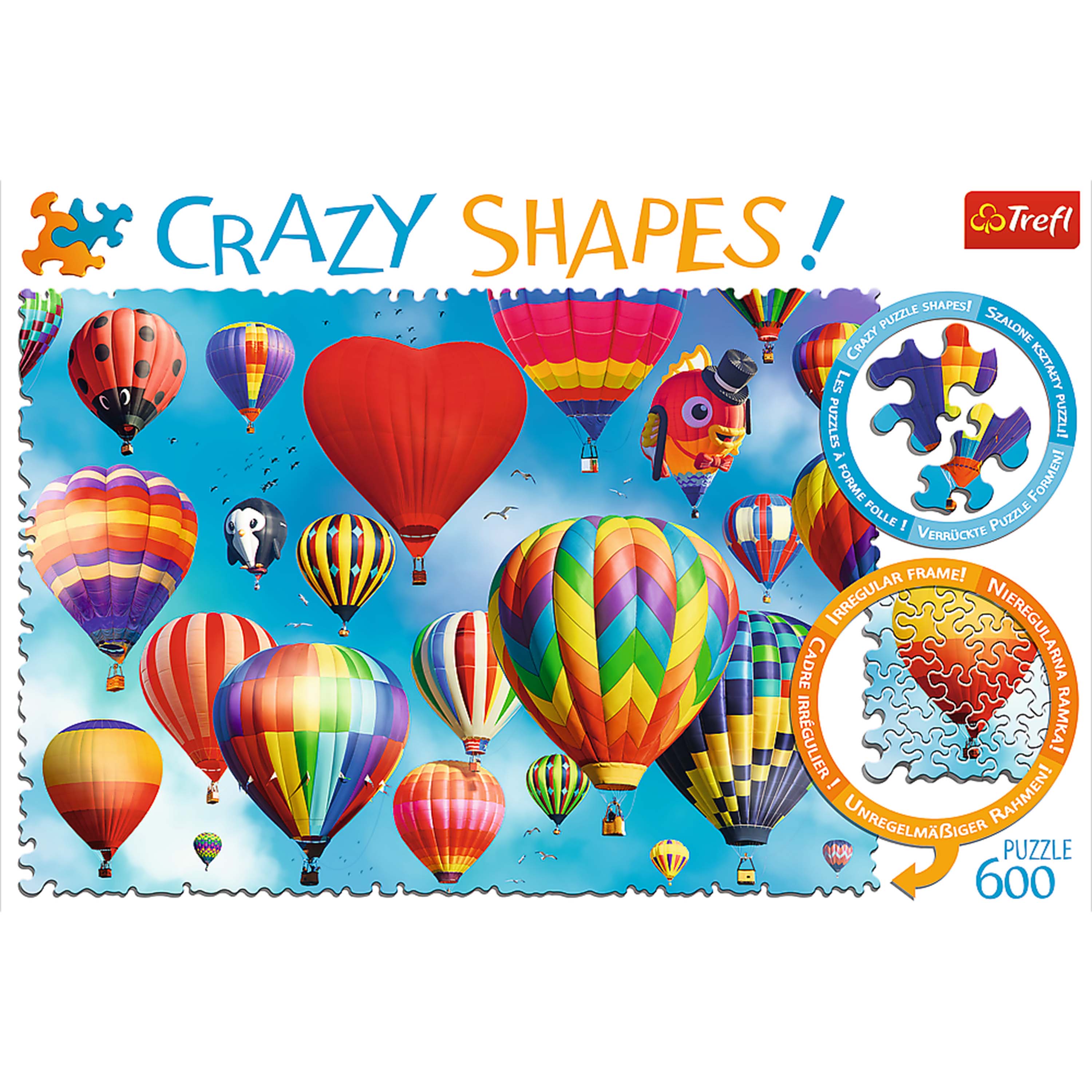 Trefl Red 600 Piece Crazy Shapes - Colourful balloons