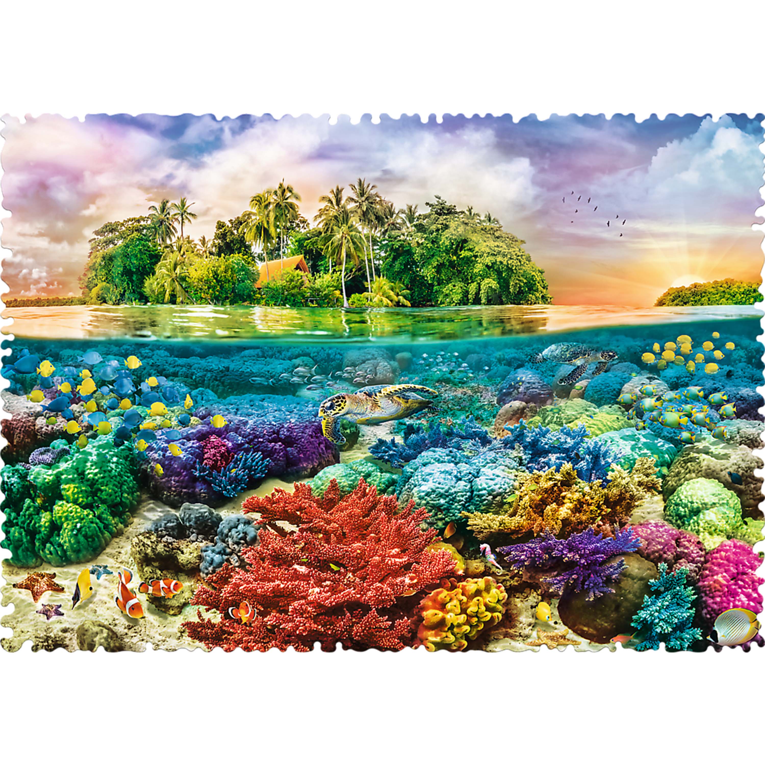 Trefl Red 600 Piece Crazy Shapes - Tropical island