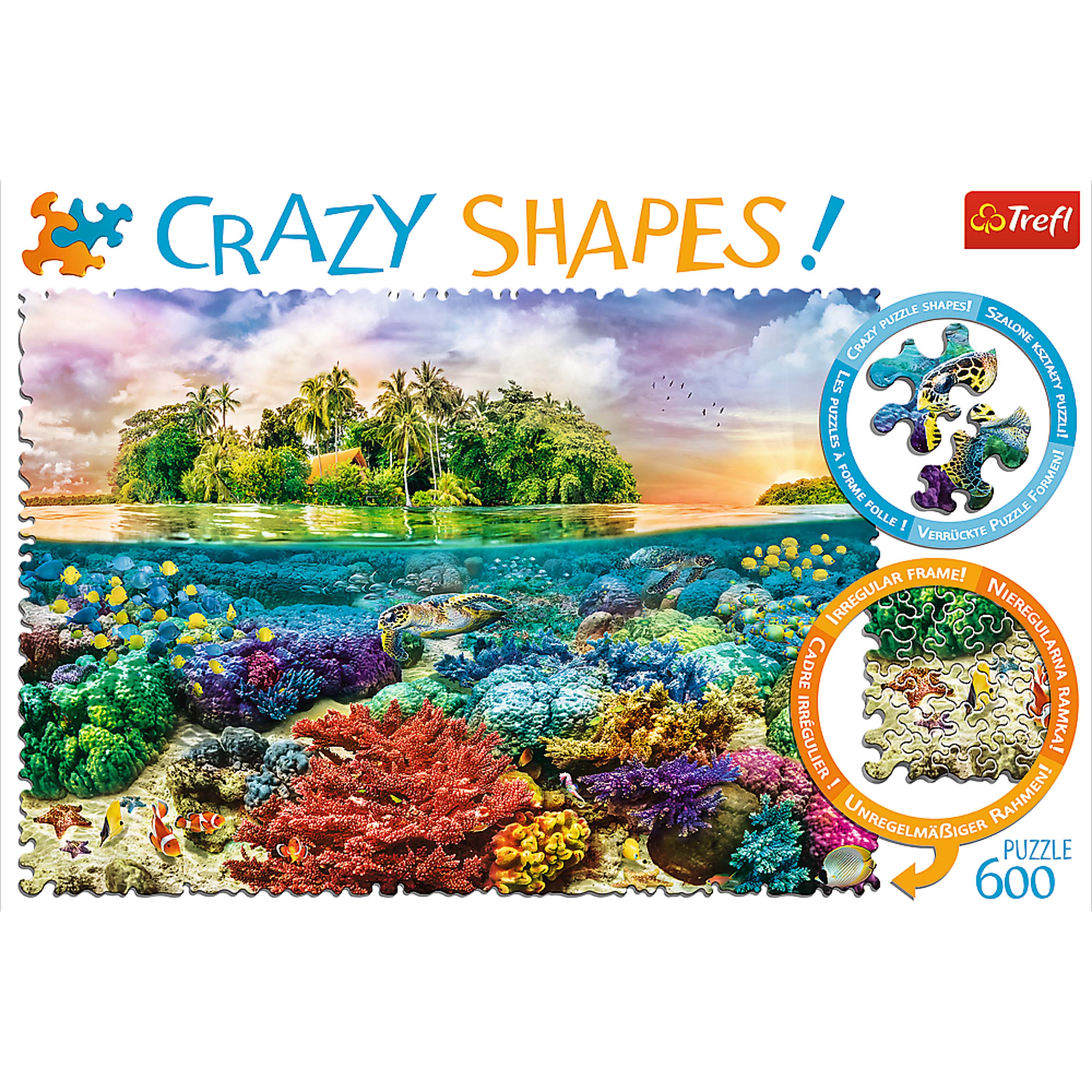 Trefl Red 600 Piece Crazy Shapes - Tropical island