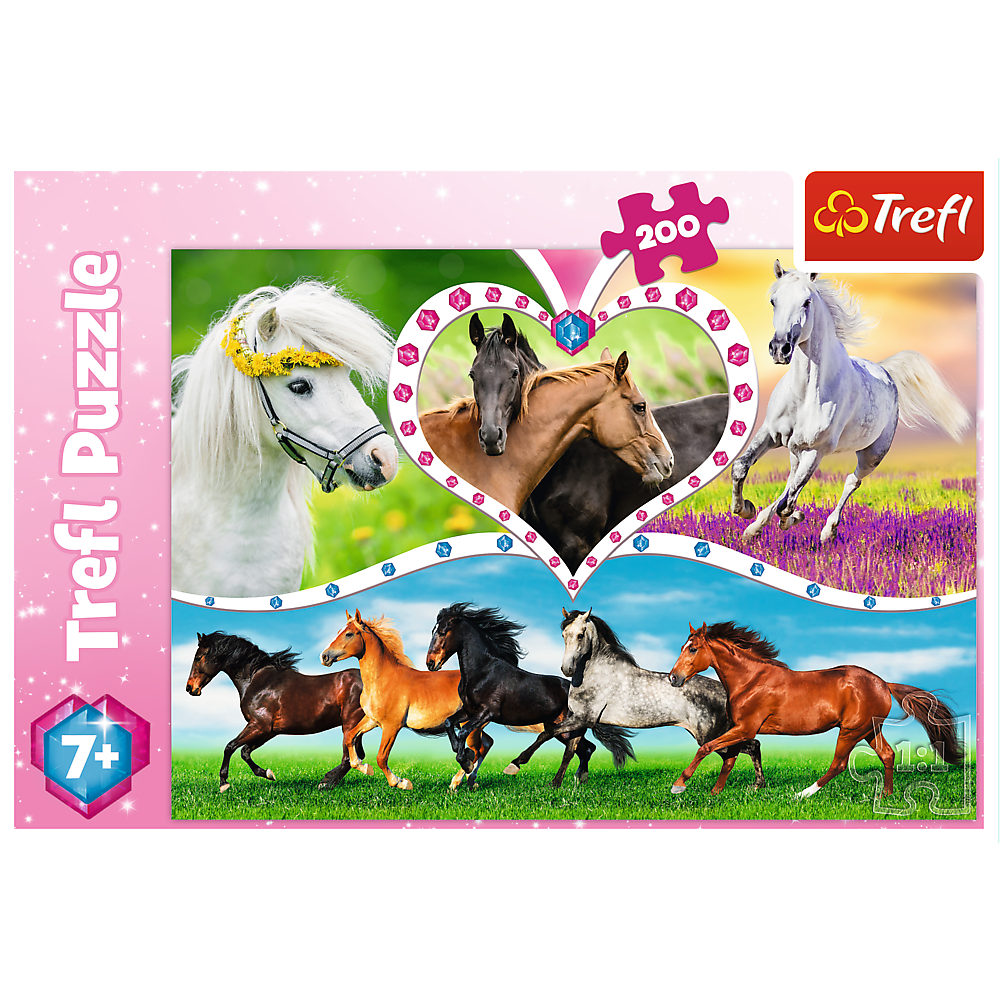 Trefl Kids 200pc Beautiful Horses Puzzle