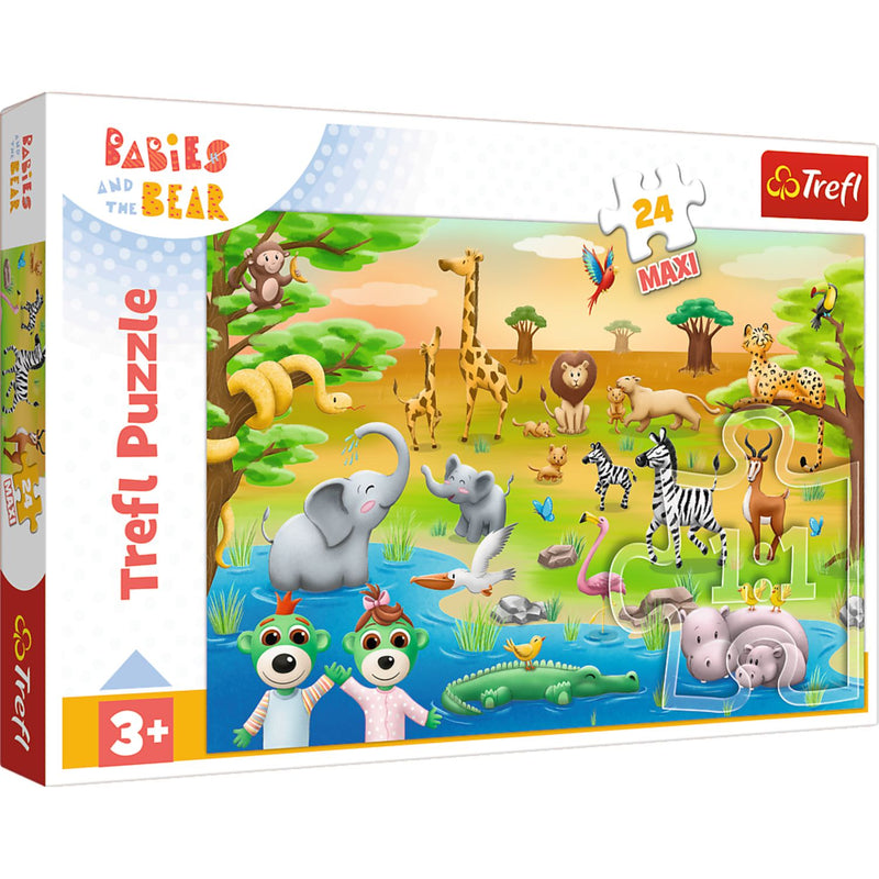 Trefl Babies & The Bear Babies on the Safari 24 Maxi Kids Puzzle