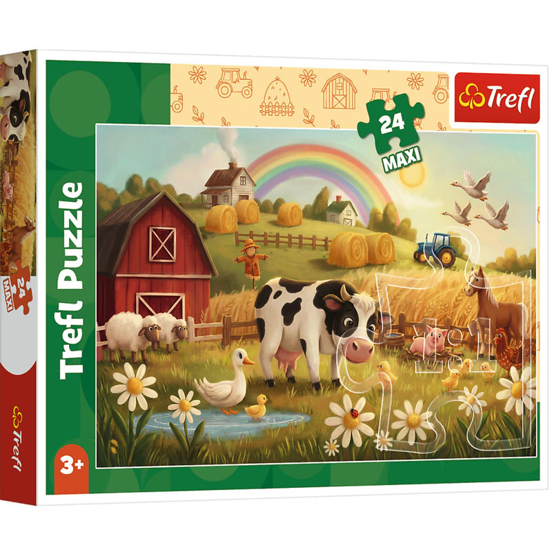 Trefl Babies & Bear Cow on the Farm 24 Maxi Kids Puzzle