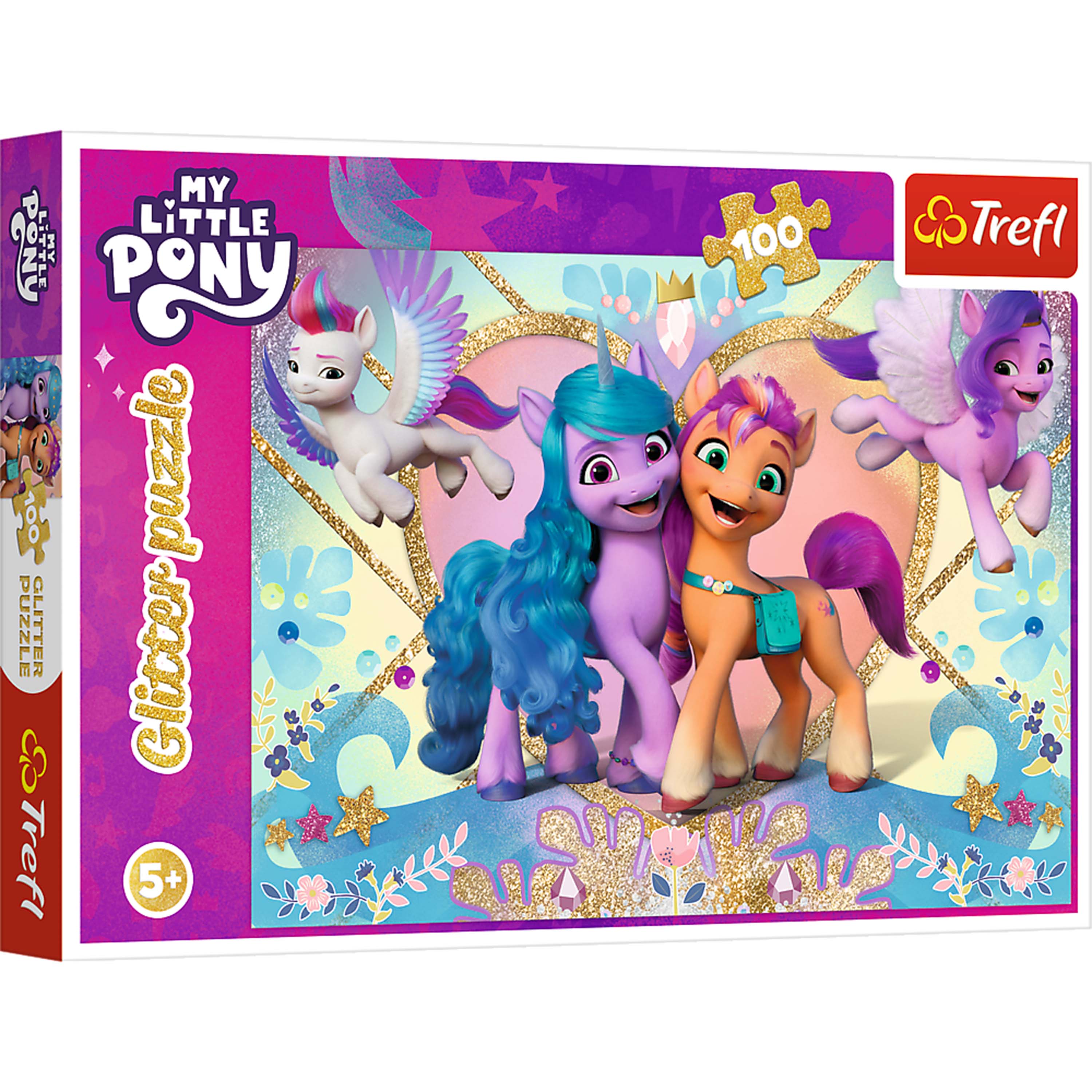 Trefl Red 100 Piece Glitter Puzzle - My Little Pony - Shiny Ponies