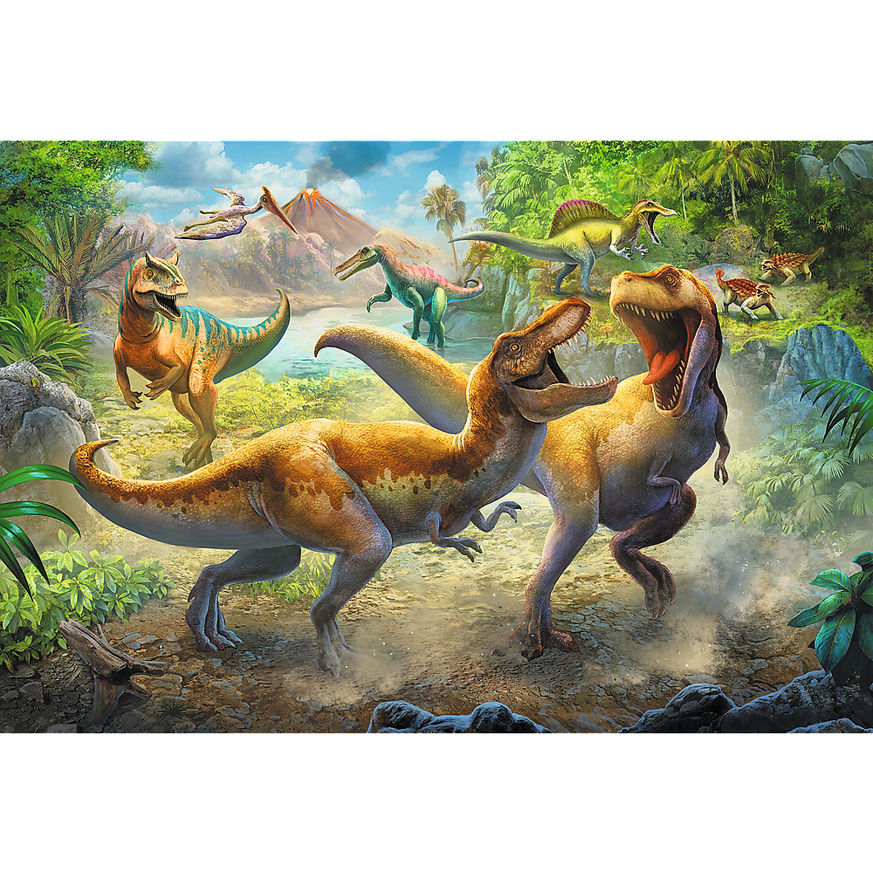 Trefl Red 160 Piece Kids Puzzle - Fighting Tyrannosaurs