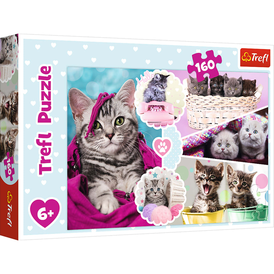 Trefl Red 160 Piece Kids Puzzle - Lovely Kittens