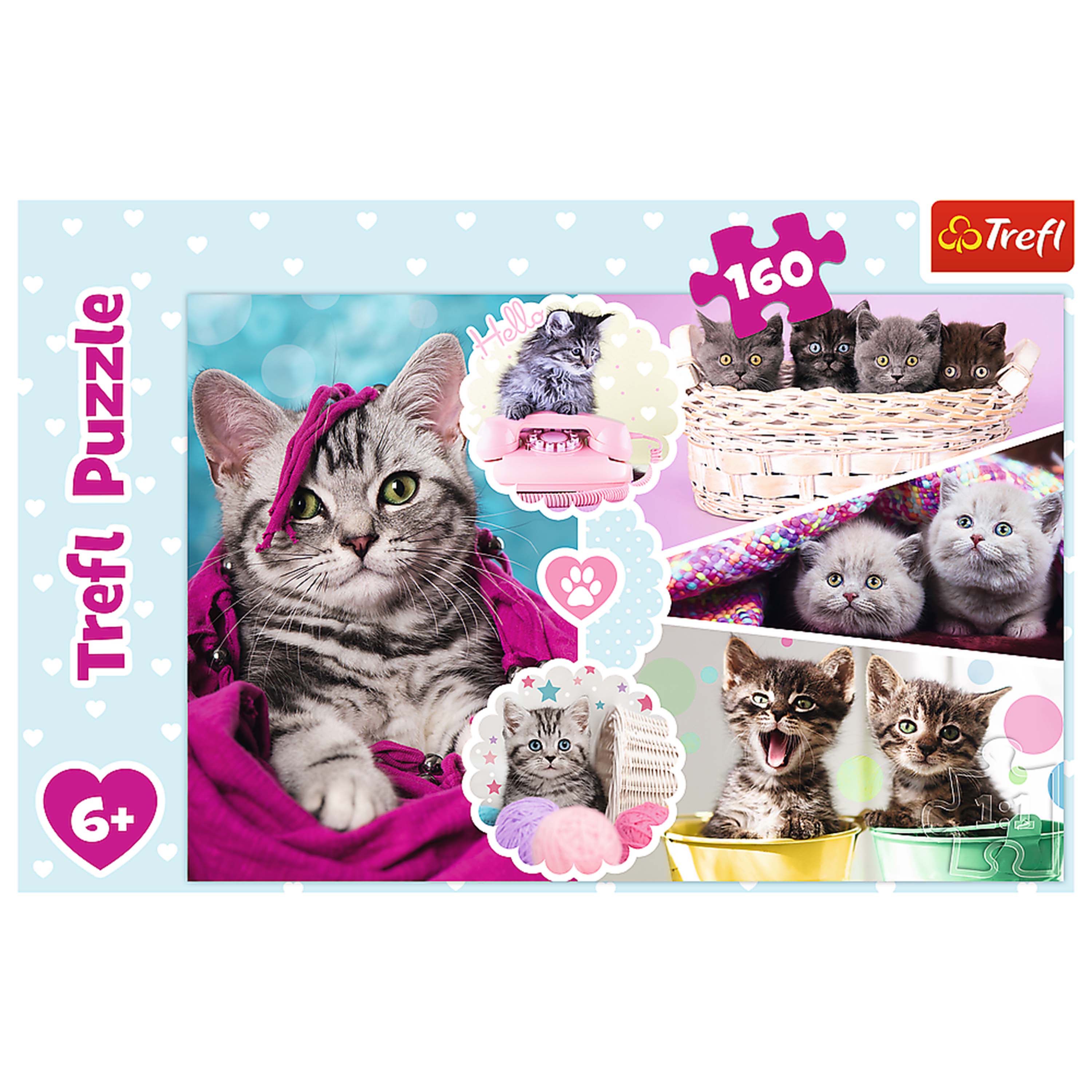 Trefl Red 160 Piece Kids Puzzle - Lovely Kittens