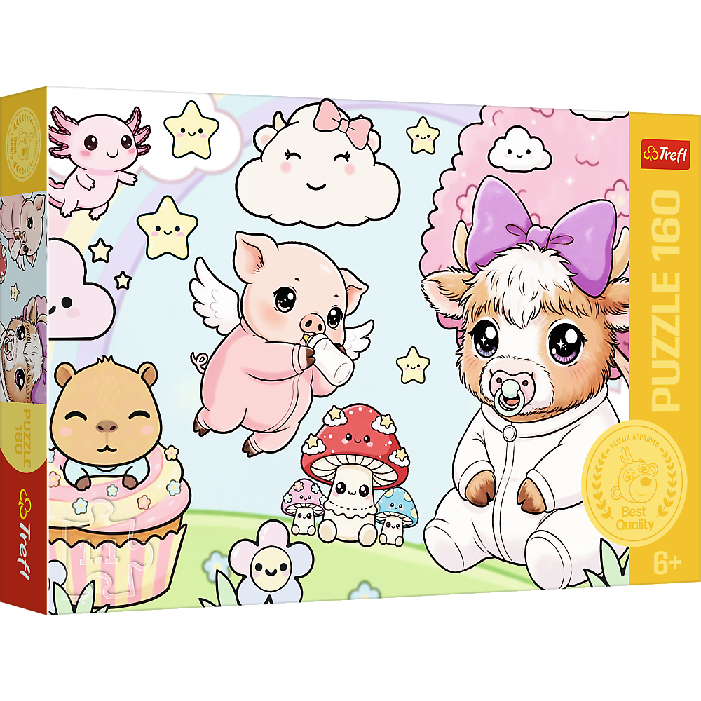 Trefl Red 160 Piece Kids Puzzle - Baby Animals