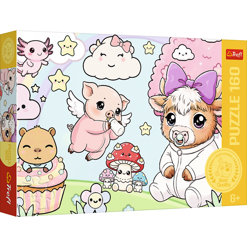Trefl Red 160 Piece Kids Puzzle - Baby Animals