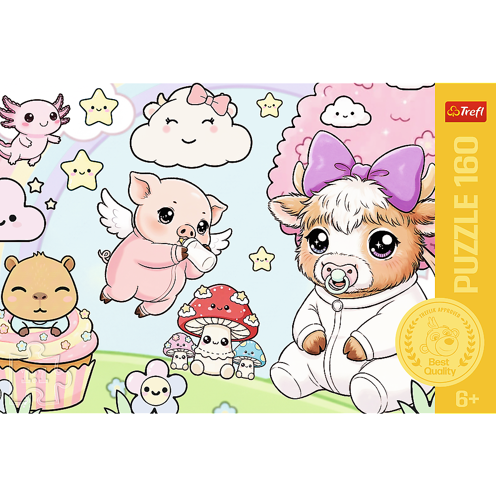 Trefl Red 160 Piece Kids Puzzle - Baby Animals