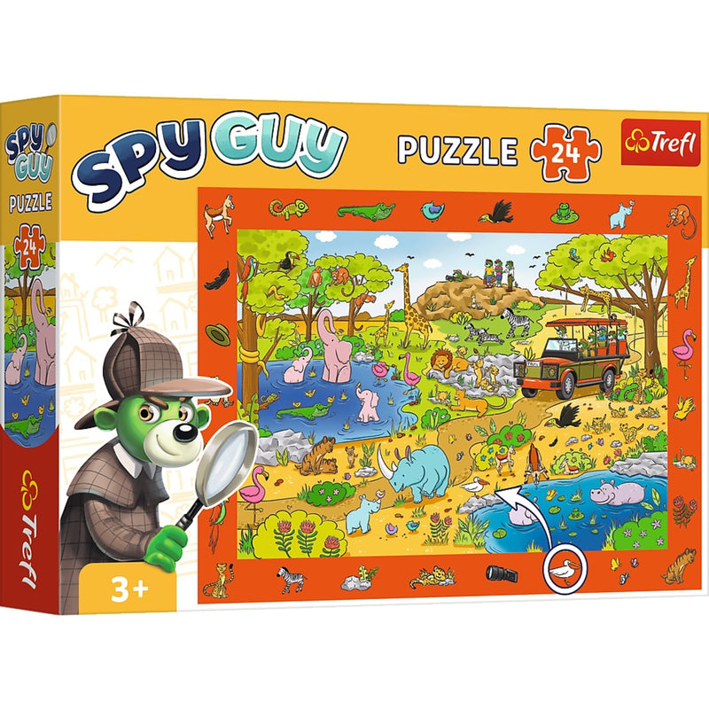 Trefl Kids 24 Piece Puzzle - Spy Guy - Safari - The Treflik Family