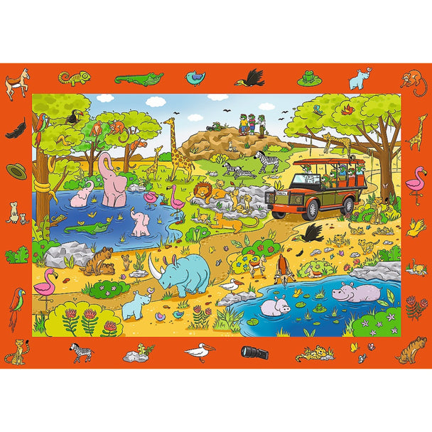 Trefl Kids 100 Piece Puzzle - Spy Guy - Safari - The Treflik Family