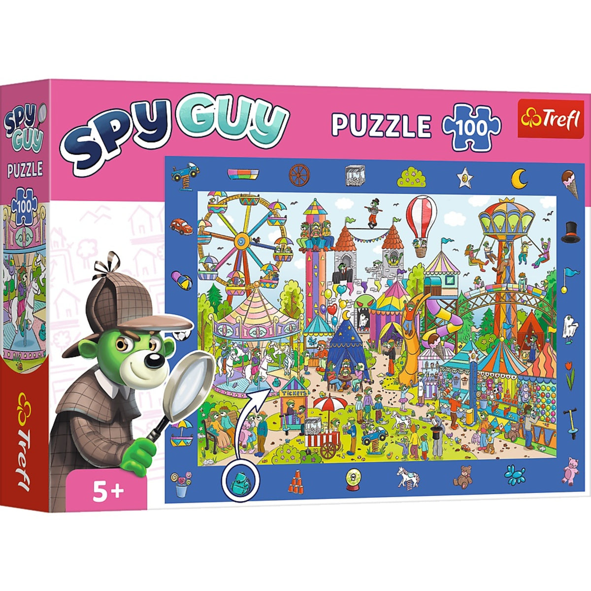 Trefl Kids Treflik Family - Spy Guy Amusement Park 100 Piece Puzzle