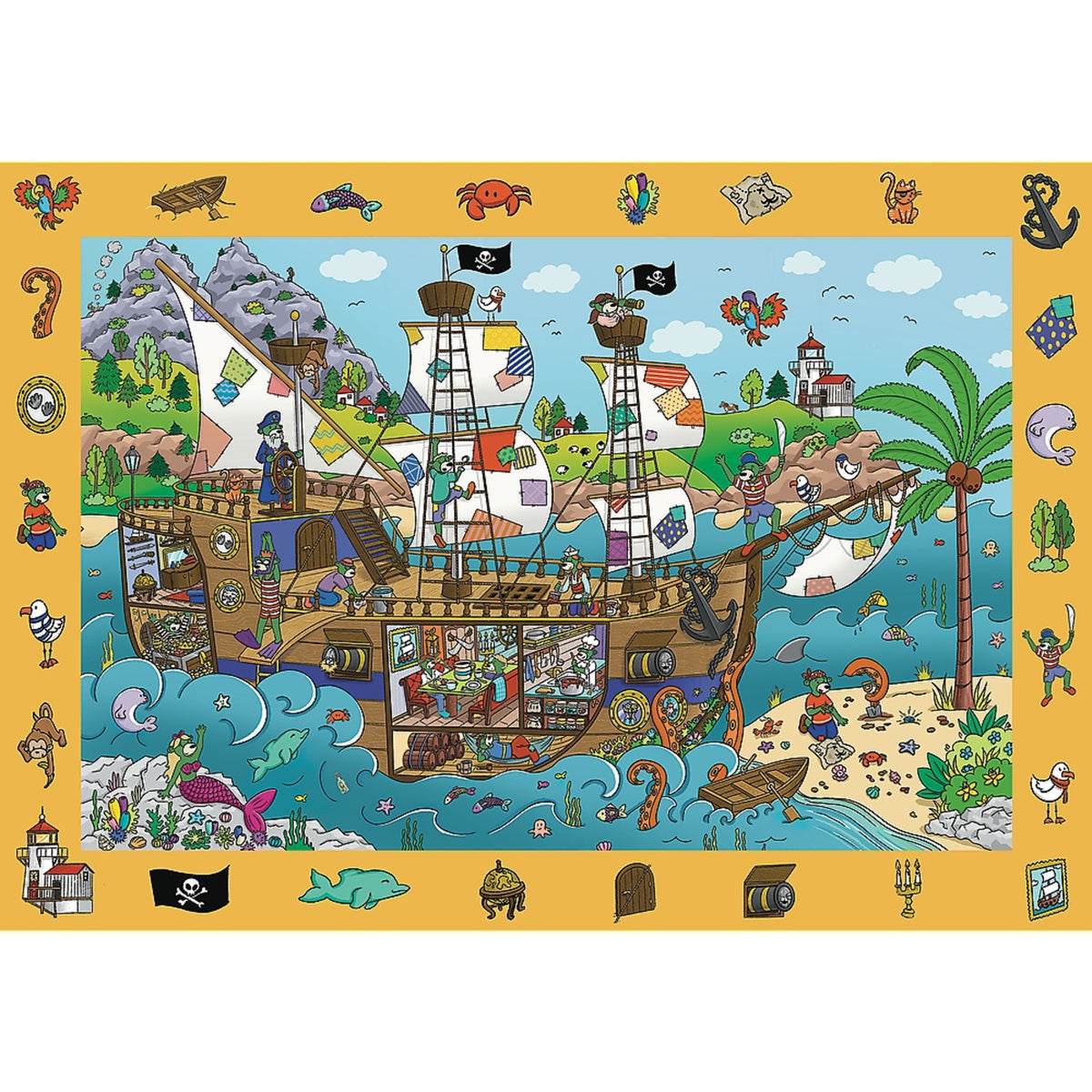 Trefl Kids Treflik Family - Spy Guy Pirate Ship 100 Piece Puzzle