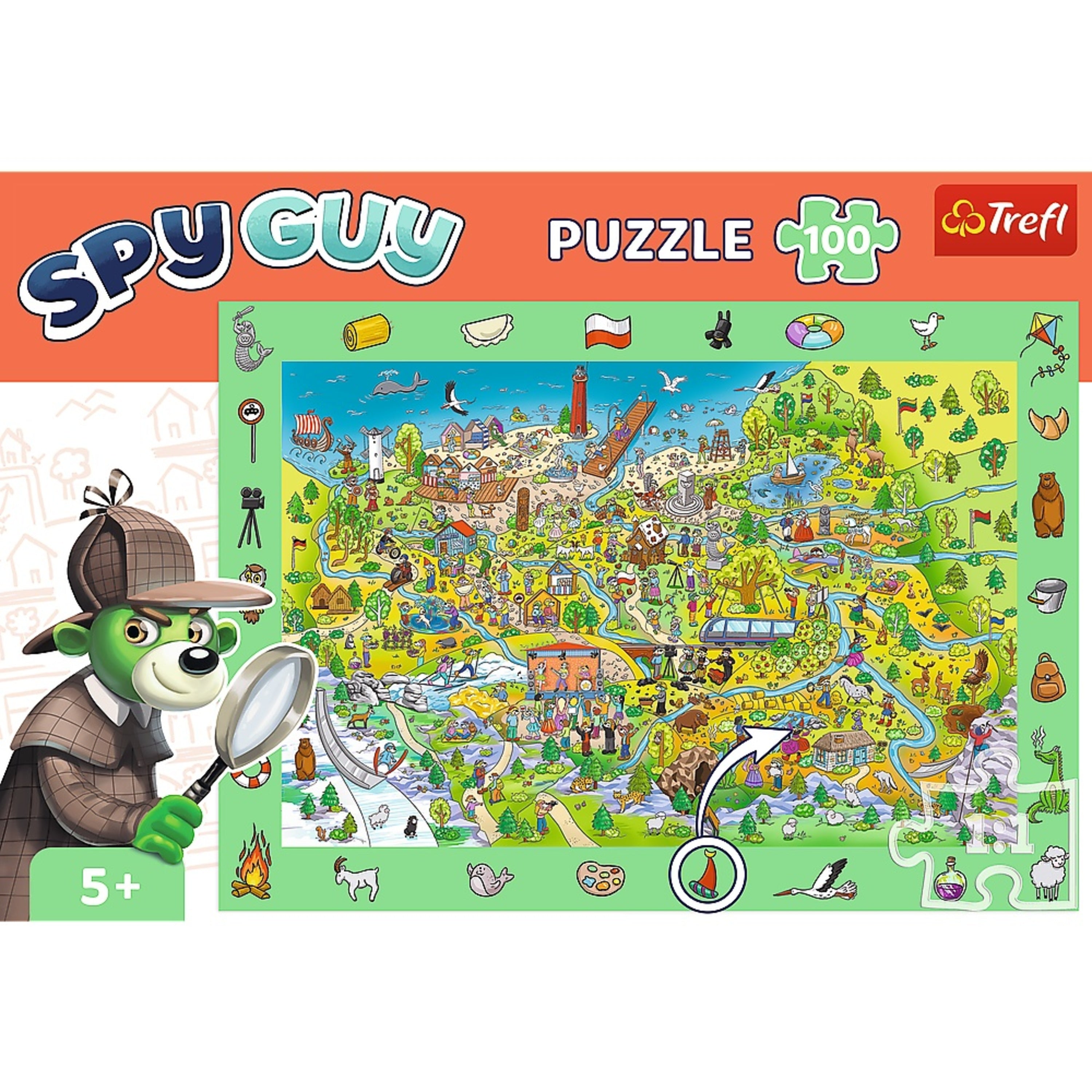 Trefl Kids 100 Piece Puzzle - Spy Guy - Poland - The Treflik Family