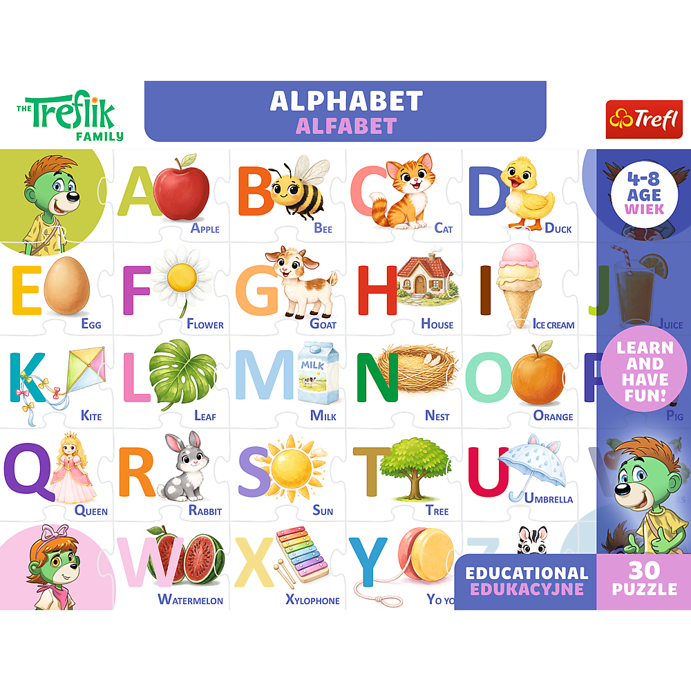 Trefl Educational Alphabet 30 Piece Kids Puzzle