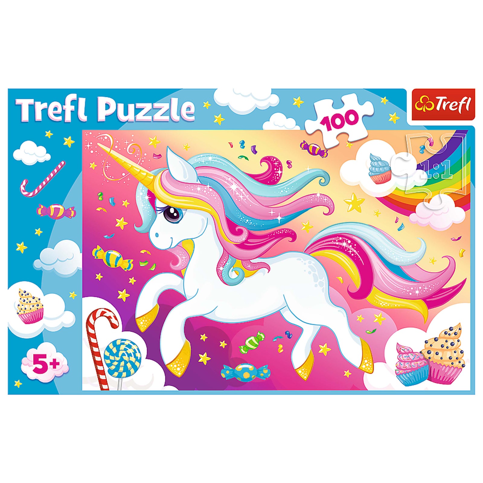 Trefl Red 100 Piece Kids Puzzle - Beautiful Unicorn