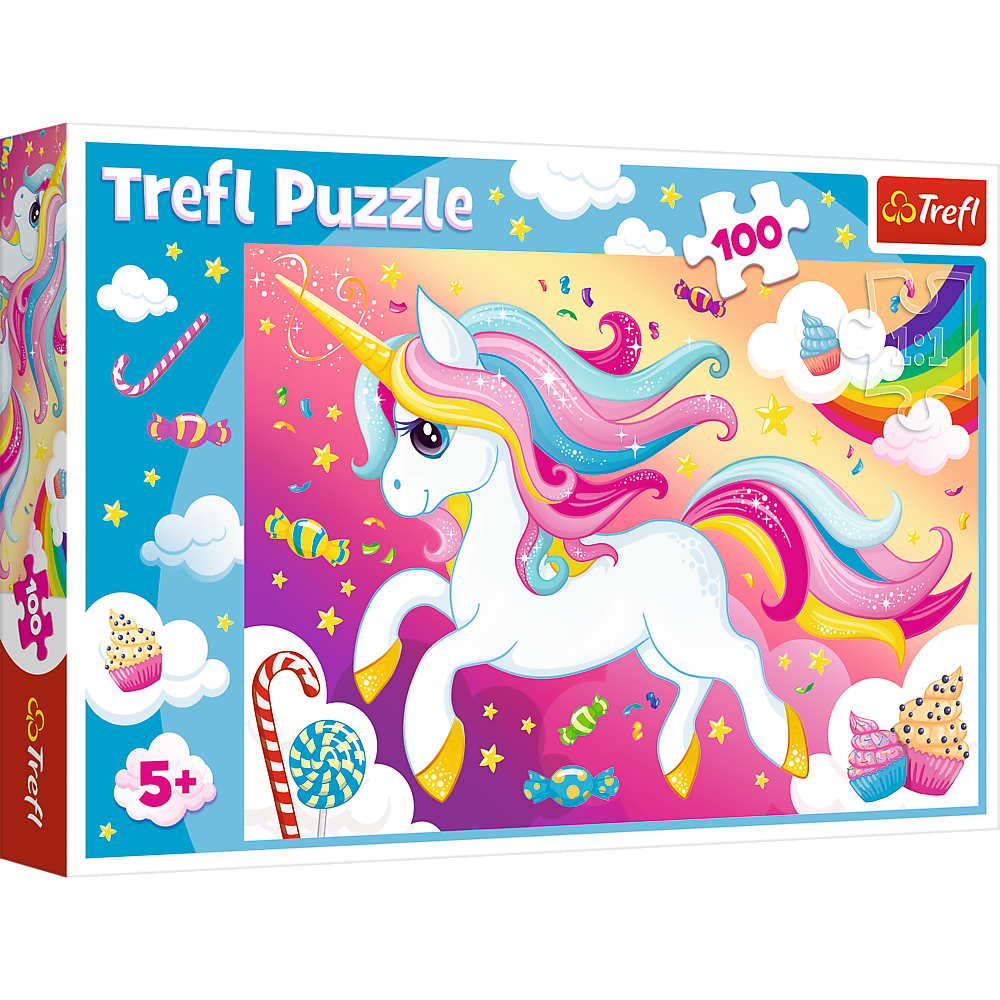 Trefl Red 100 Piece Kids Puzzle - Beautiful Unicorn