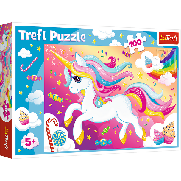 Trefl Red 100 Piece Kids Puzzle - Beautiful Unicorn