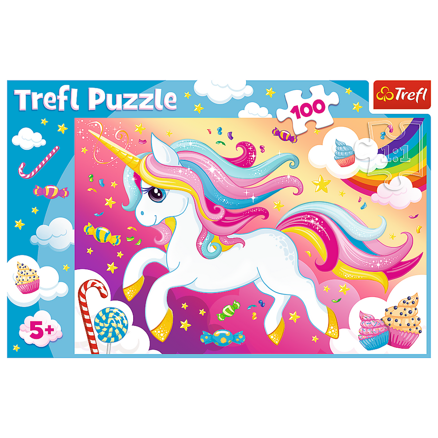 Trefl Red 100 Piece Kids Puzzle - Beautiful Unicorn