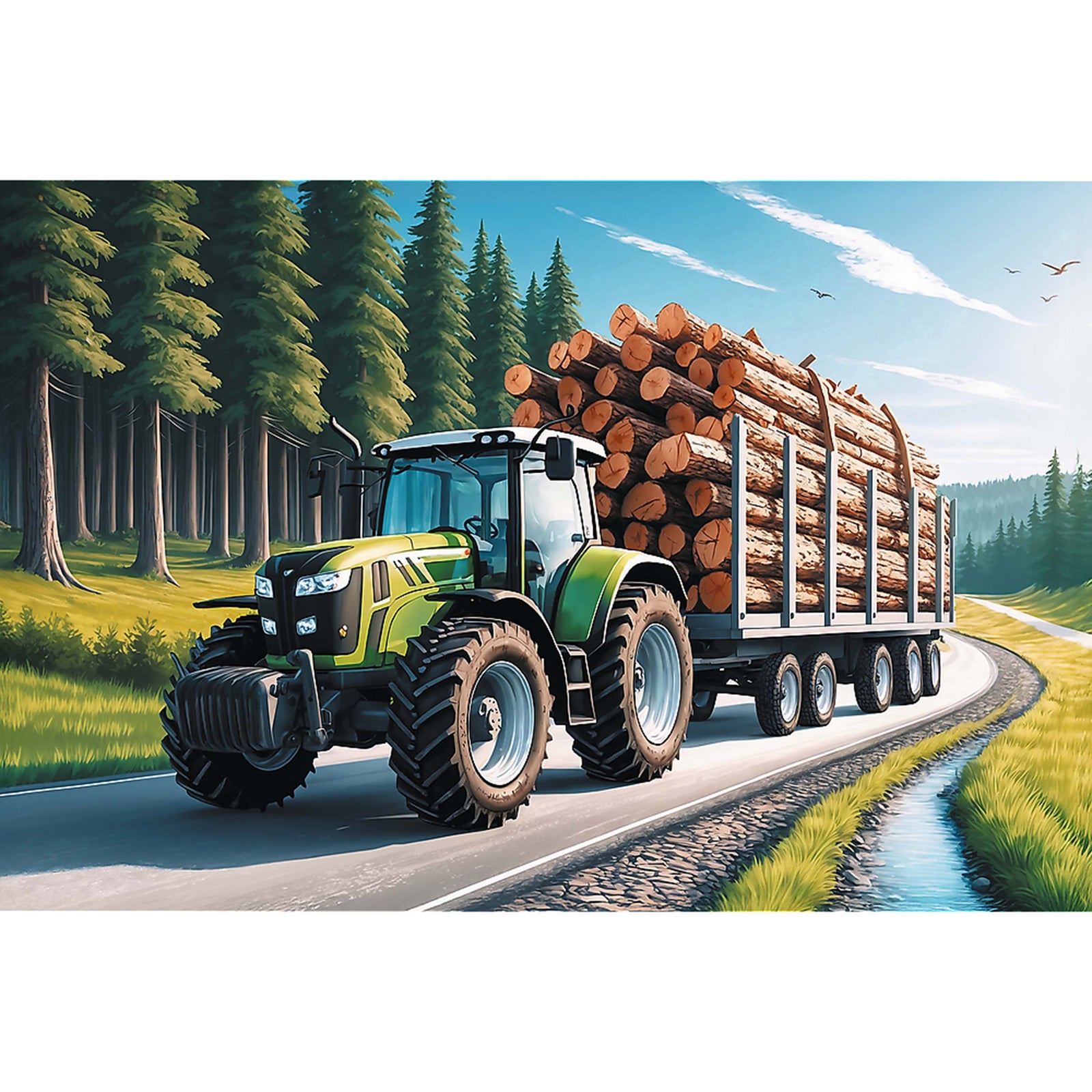 Trefl Kids Forestry Tractor 100 Piece Puzzle