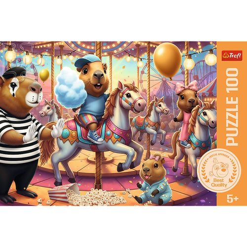 Trefl Kids Capybaras on Vacation 100 Piece Kids Puzzle