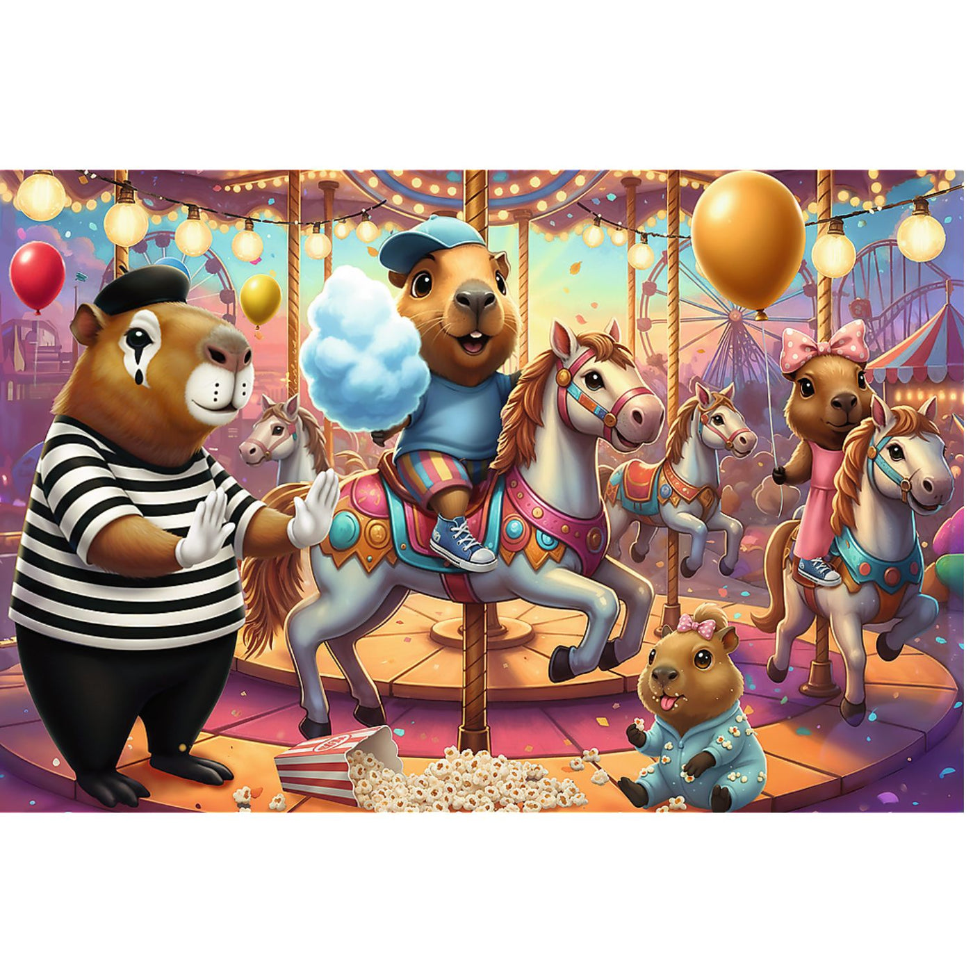 Trefl Kids Capybaras on Vacation 100 Piece Kids Puzzle