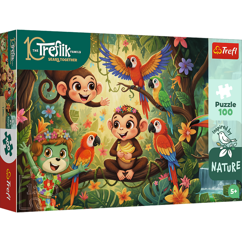 Trefl Kids Treflik Family - Monkeys and Friends 100 Piece Puzzle
