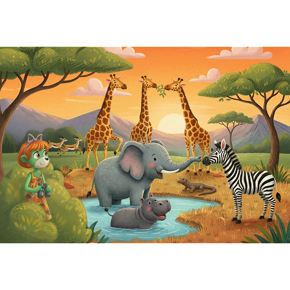 Trefl Kids Treflik Family - The Cheerful Crew 100 Piece Puzzle
