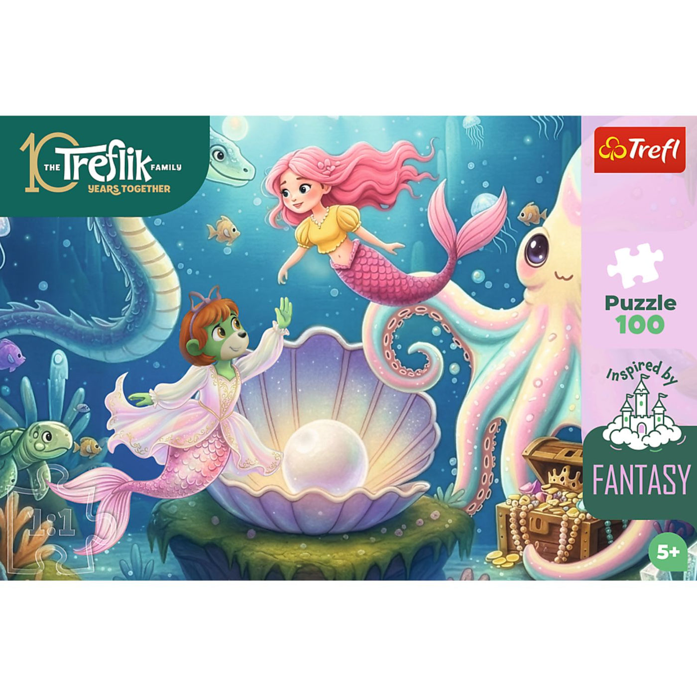 Trefl Kids Inspired By Fantasy In The Land of Mermaids 100 Piece Kids Puzzle
