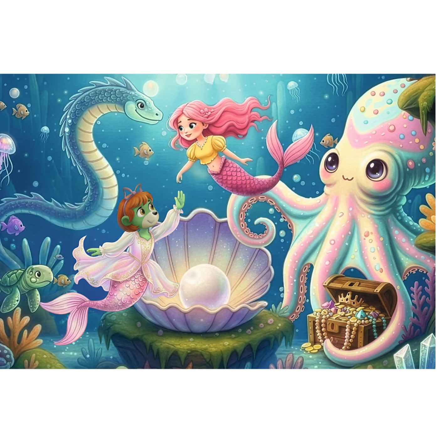 Trefl Kids Inspired By Fantasy In The Land of Mermaids 100 Piece Kids Puzzle