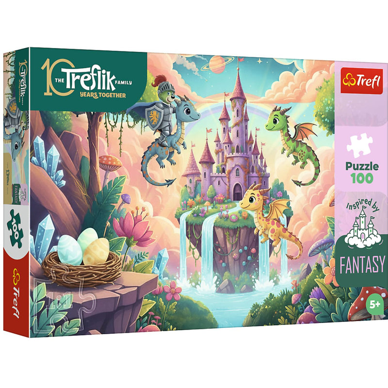 Trefl Kids Inspired By Fantasy Knight of Treflik and the Dragons 100 Piece Kids Puzzle