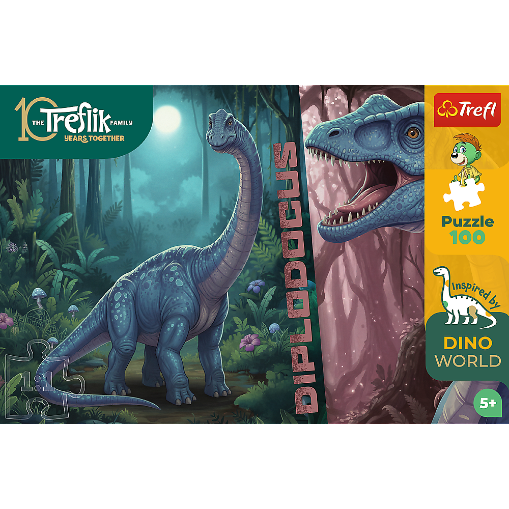 Trefl Kids Treflik Family - Inspired By Nature Diplodocus 100 Piece Puzzle