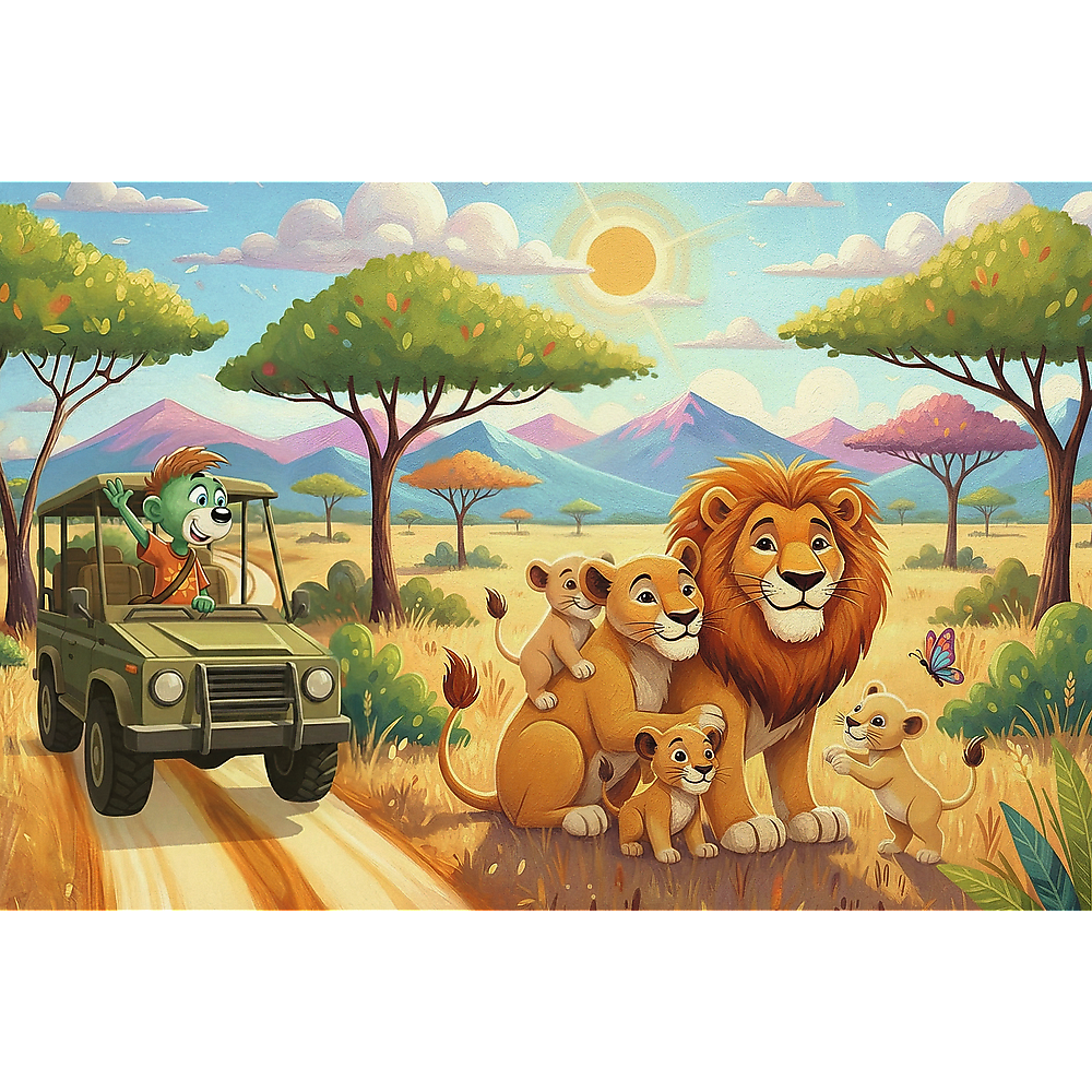Trefl Kids Treflik Family -  Inspired By Nature Lions 100 Piece Puzzle