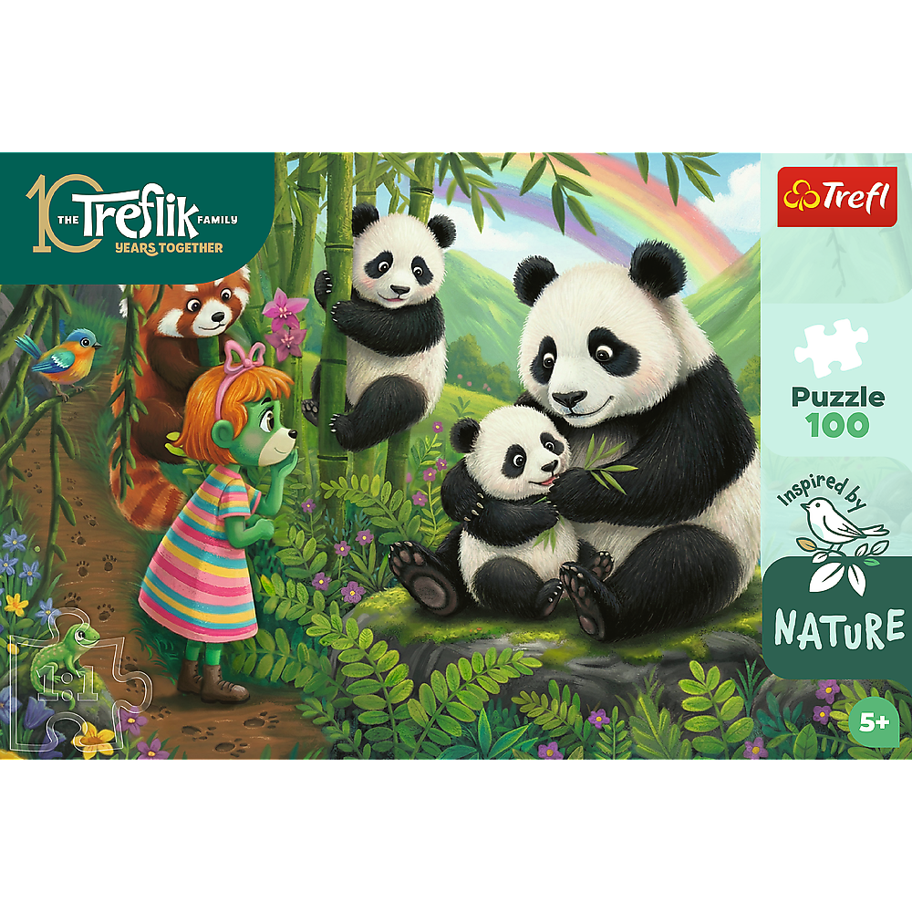Trefl Kids Treflik Family - Inspired By Nature Pandas 100 Piece Puzzle