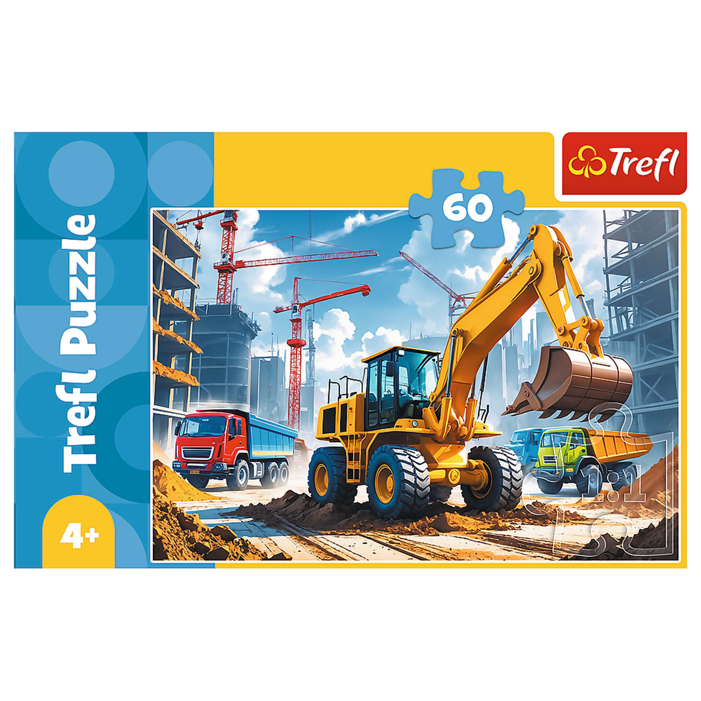 Trefl Kids Backhoe Loader Tractor 60 Piece Puzzle
